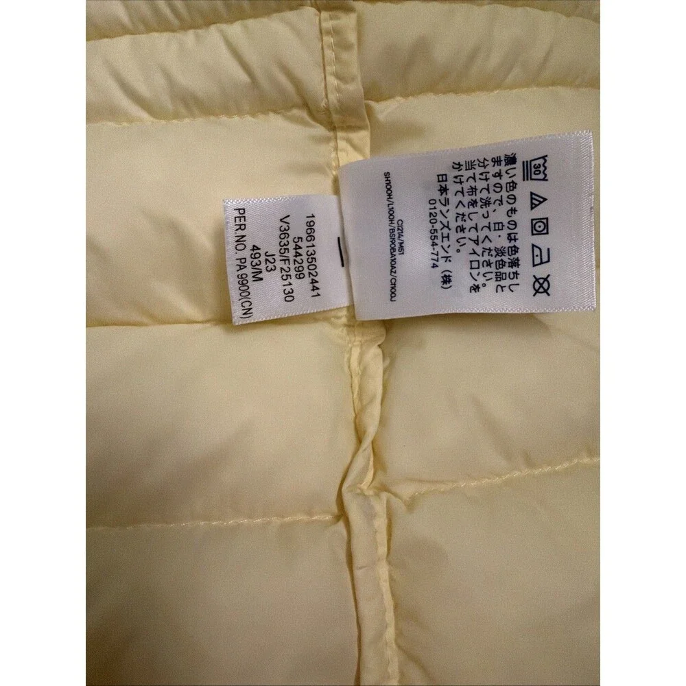 Lands End Medium Kids 10-12 Lightweight Puffer Jacket‎ Yellow